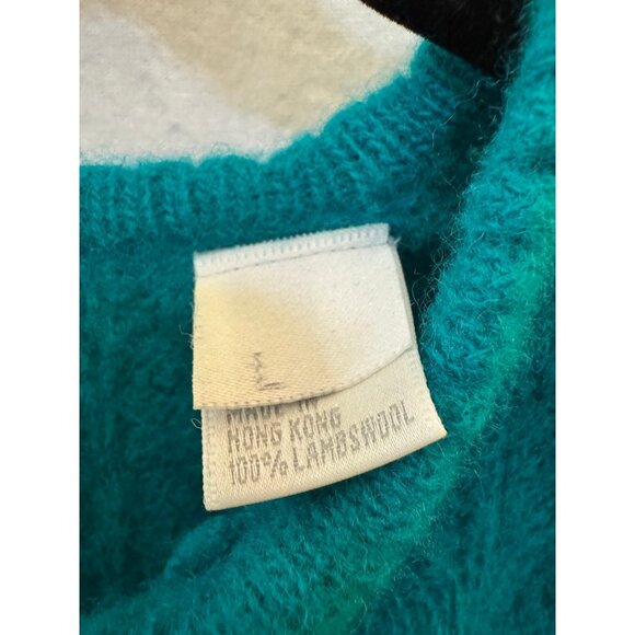 VTG Esprit Hong Kong Label Collection Lambswool Sweater Cable Knit Henley Sz S - Picture 6 of 11